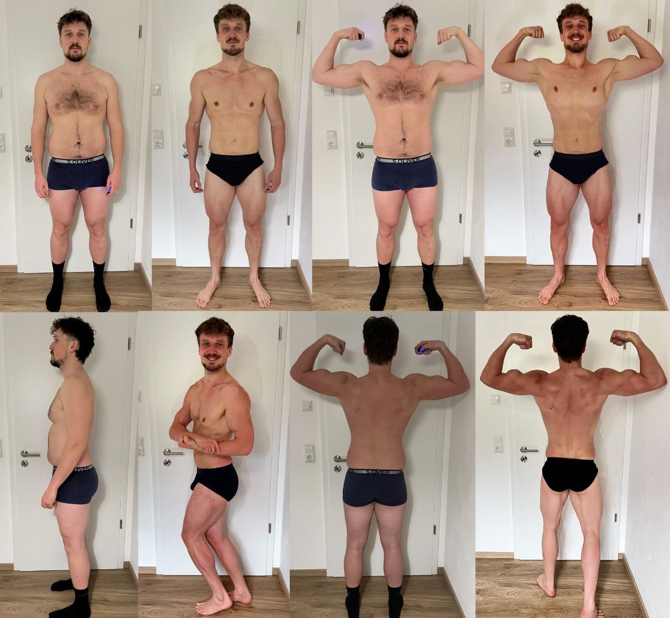 Tobias Falter, Coach by Tobi: meine eigene Transformation von 121 kg auf 90 kg in mehreren Vorher/Nachher-Aufnahmen
